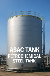 مخزن استیل مقاوم در برابر فشار و دما برای ذخیره مواد نفتی و شیمیایی در صنایع پتروشیمی