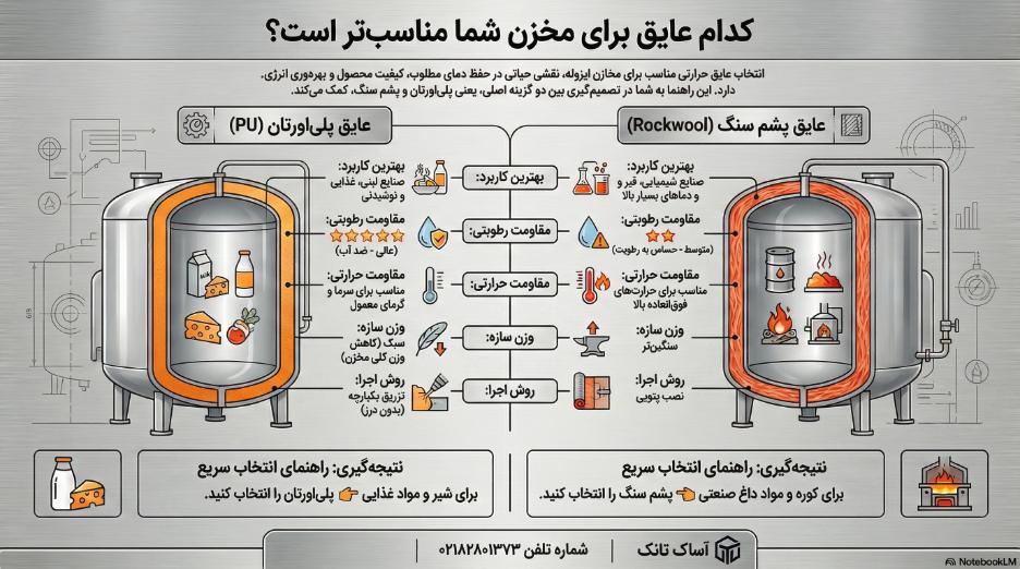 اینفوگرافی مراحل ساخت مخزن ایزوله