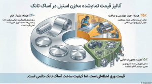 اینفوگرافیک آنالیز قیمت مخزن استیل
